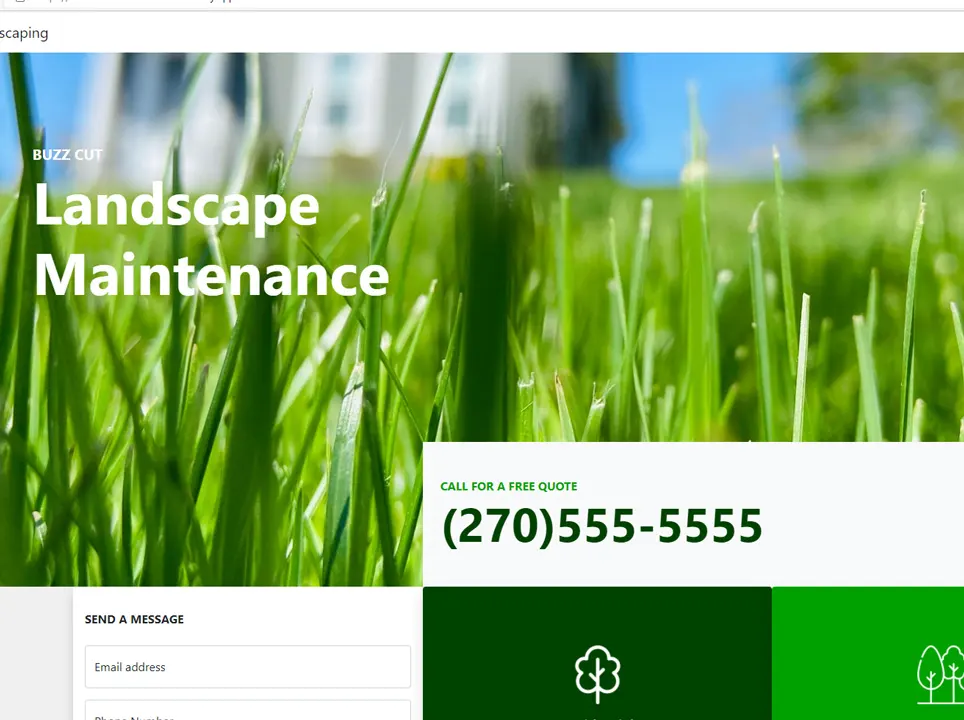 Landscaping website